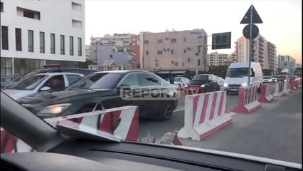 Report TV - Protesta në 'Unazën e Re', të pranishme forca të shumta policie