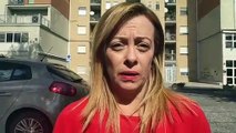 Giorgia Meloni ad Aprilia dove sono stati minacciati i carabinieri (14.10.19)