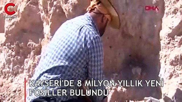 Kayseri'de 8 milyon yıllık yeni fosiller bulundu