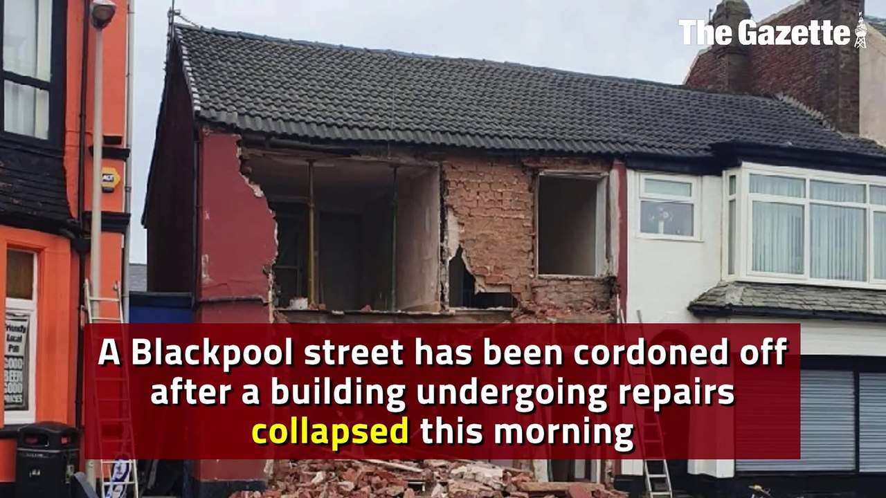 Blackpool street cordoned off after building collapses