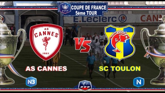 Résumé du match AS CANNES 3-0 SC TOULON - 5 tour Coupe de France 2019. ASCTV