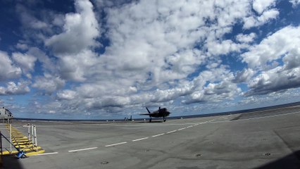 Video rushes released by the MOD show UK F-35 Lightning jets landing