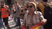 Incidentes por la exhibición de banderas españolas en las protestas