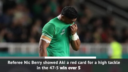 Ireland centre Bundee Aki receives three-week ban