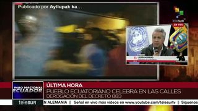 Anuncia el pdte. ecuatoriano que deja sin efecto el decreto 883