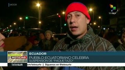Celebra pueblo ecuatoriano la derogación del decreto 883