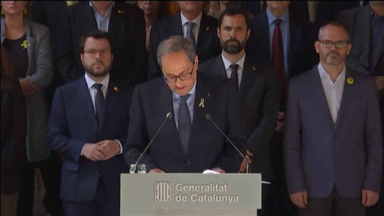 El independentismo reacciona a la sentencia y Torra pide una amnistía