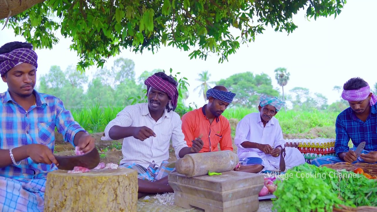 BIRYANI - MUTTON BIRYANI with Eggs - Traditional Biryani Recipe cooking in Village - Village Cooking - Copy