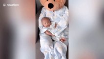 Mum shares genius parenting hack to soothe crying baby - and it involves a giant cuddly bear