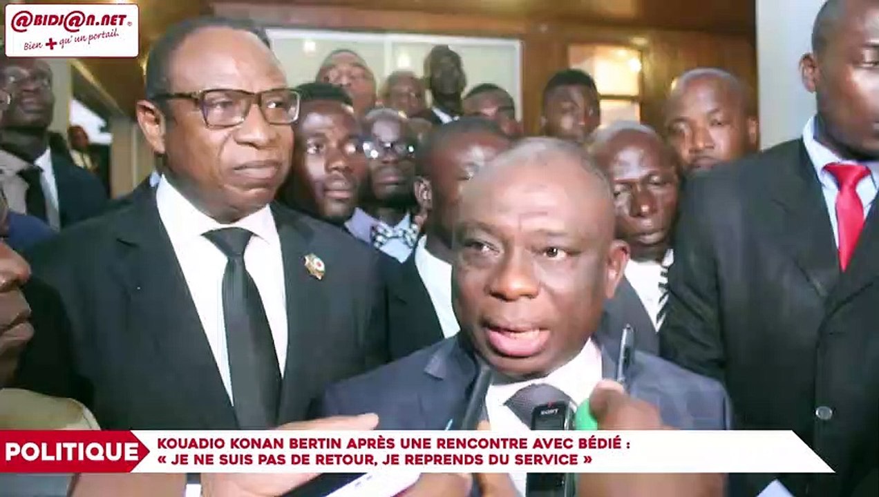 Kouadio Konan Bertin après une rencontre avec le président Bédié : « Je ne suis pas de retour, je reprends du service »