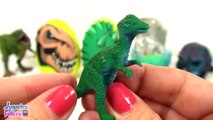 3 Huevos Sorpresas de Dinosaurios en Español de Plastilina Play Doh