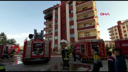 Apartmanda çıkan yangında 7 kişi dumandan etkilendi