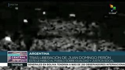 Argentinos recuerdan movilización histórica en apoyo a Juan Perón