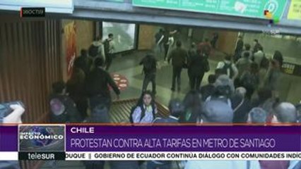 Chile: protestan contra alta tarifa del metro de Santiago