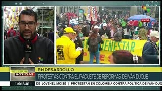 Colombia: nuevas protestas contra paquete de reformas de Iván Duque
