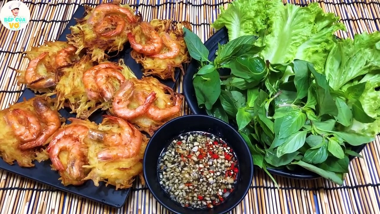 BÁNH TÔM  Cách làm bánh tôm khoai lang giòn ngon tuyệt hảo