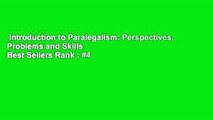 Introduction to Paralegalism: Perspectives, Problems and Skills  Best Sellers Rank : #4