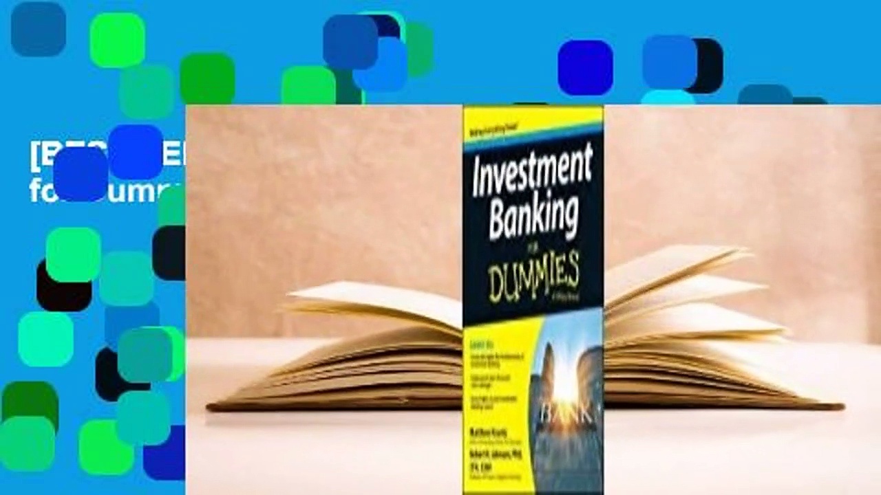 [BEST SELLING]  Investment Banking for Dummies