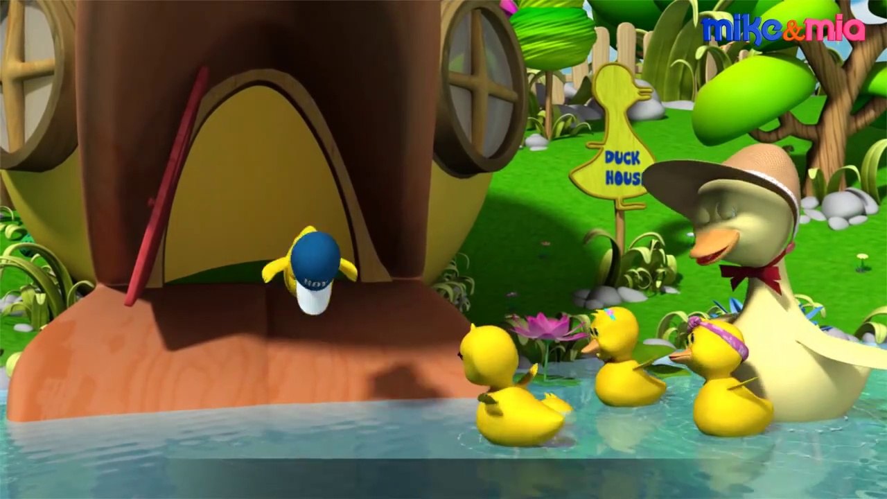 Five Little Ducks Went Out One Day Rhyme with Lyrics | HD Nursery Rhymes and Baby Songs by Mike and Mia