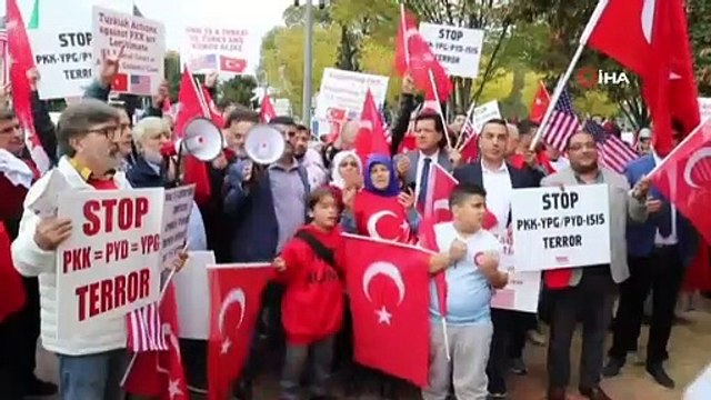 Türklerden Beyaz Saray önünde Barış Pınarı Harekatı'na destek gösterisi