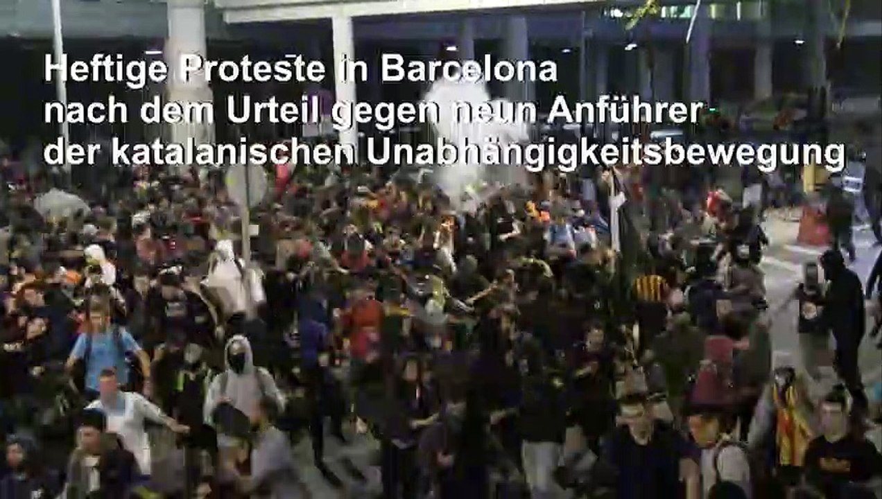Proteste in Barcelona nach Urteilen gegen Katalanen-Anführer