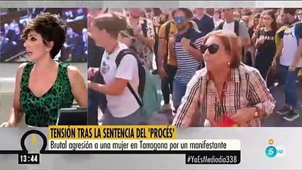 'Ya es Mediodía' manipula las imágenes para ocultar la brutal agresión a una mujer por parte de un separatista