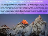 Top 5 Nepal Trekking Tours For Adventure Lovers