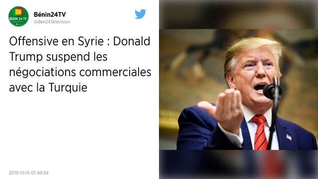 Offensive turque en Syrie. Donald Trump durcit le ton et réclame à la Turquie un cessez-le-feu immédiat