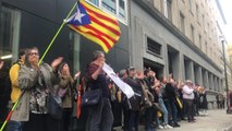 Manifestation catalane devant l'ambassade d'Espagne à Bruxelles