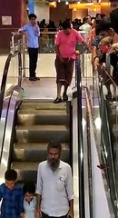 When you see escalator for first time in life