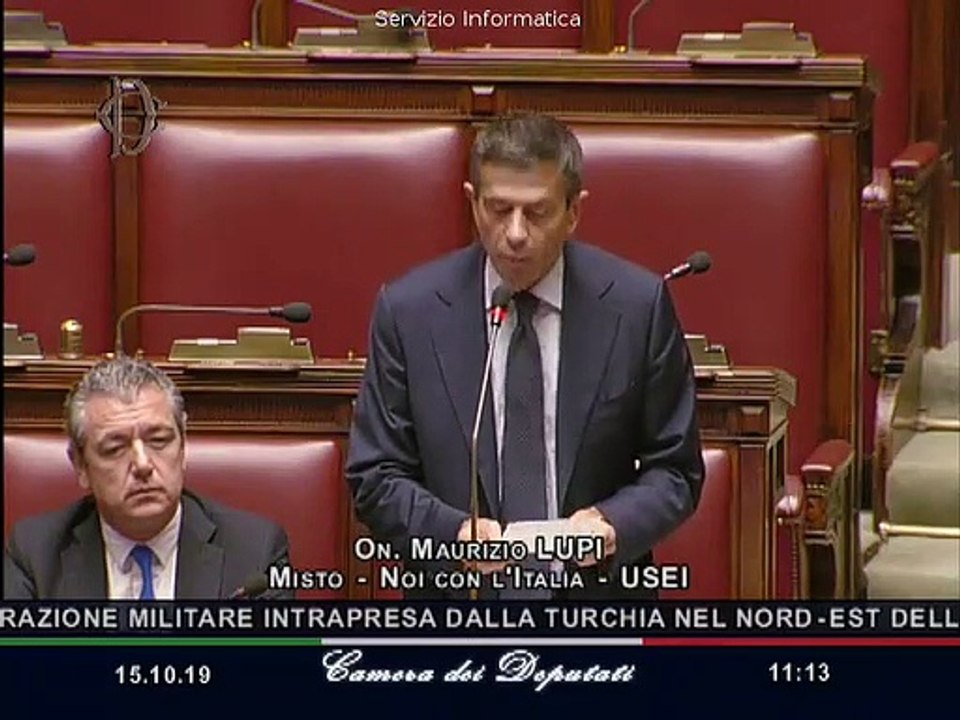 Lupi - Non possiamo accettare i ricatti e le minacce della #Turchia (15.10.19)