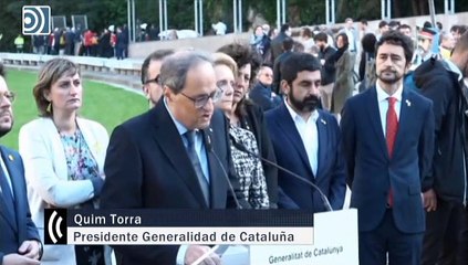 Quim Torra y Pere Aragonès alientan los disturbios en el homenaje a Lluís Companys