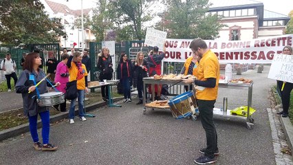 Mobilisation du personnel du CFA André-Siegfried contre la réforme de l'apprentissage