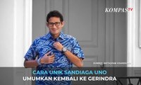 Cara Unik Sandiaga Uno Umumkan Kembali ke Gerindra