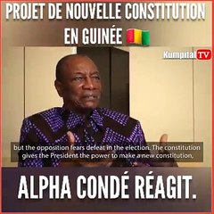 Alpha Condé sur le pourquoi d'une Nouvelle Constitution pour la Guinée.Suivez