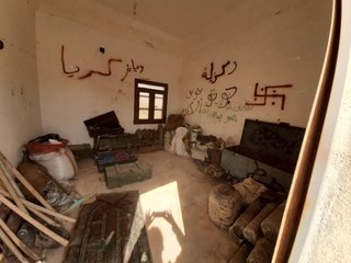 Tel Abyad'da teröristlere ait binalardaki işaretler dikkat çekti