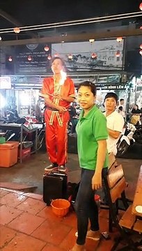 Man Swallows Snakes like Noodles