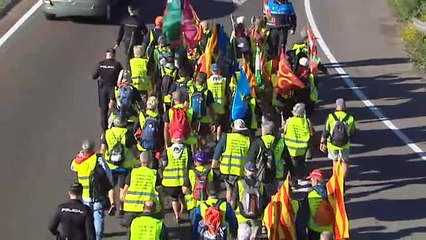 La Marea Pensionista cierra hoy su marcha hacia Madrid