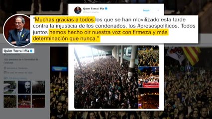 El Gobierno pide a Torra que deje de alentar a las masas