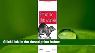 Full version  Python for Data Analysis  Best Sellers Rank : #3