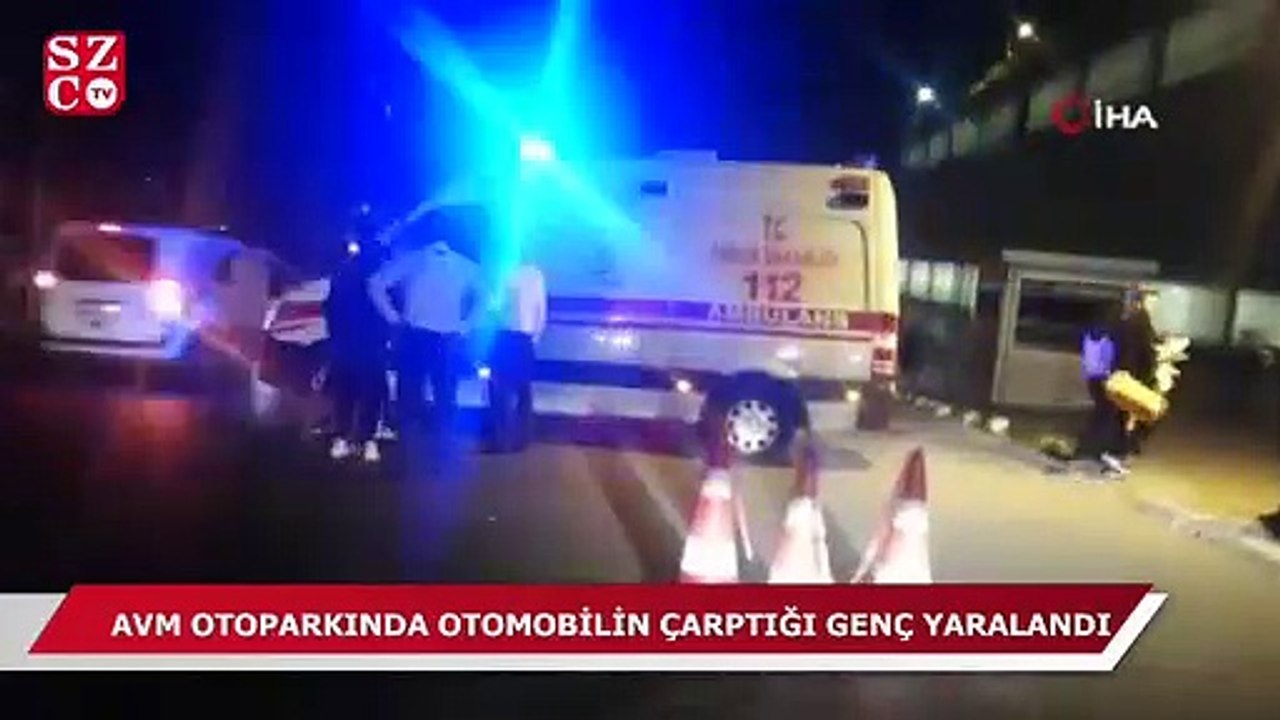 AVM otoparkında otomobilin çarptığı genç yaralandı