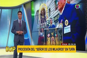 Así se desarrolló la procesión del Señor de los Milagros en Italia
