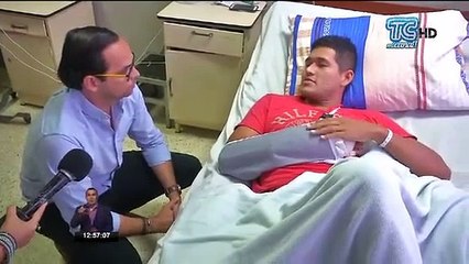 Policías agredidos en manifestaciones fueron visitados por el Gobernador del Guayas 3_policias