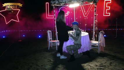 Samsun sahil kumsalda evlenme teklifi