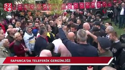 Sapanca'da teleferik gerginliği