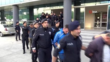 Uyuşturucu operasyonunda gözaltına alınan 35 kişi adliyeye sevk edildi