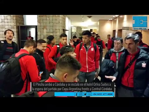 El Pincha arribó a Córdoba y se instaló en el hotel Orfeo Suites a la espera del partido por Copa Argentina frente a Central Córdoba