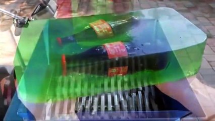 Coca cola in jelly and put in a shredder, You Must See!