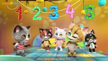 Five Little Kittens Jumping on the Bed | Nursery Rhymes and Counting Songs form Dave and Ava