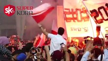 أحمد الأحمر يحتفل مع جمهور الزمالك بالشماريخ..أبطال أفريقيا أهم